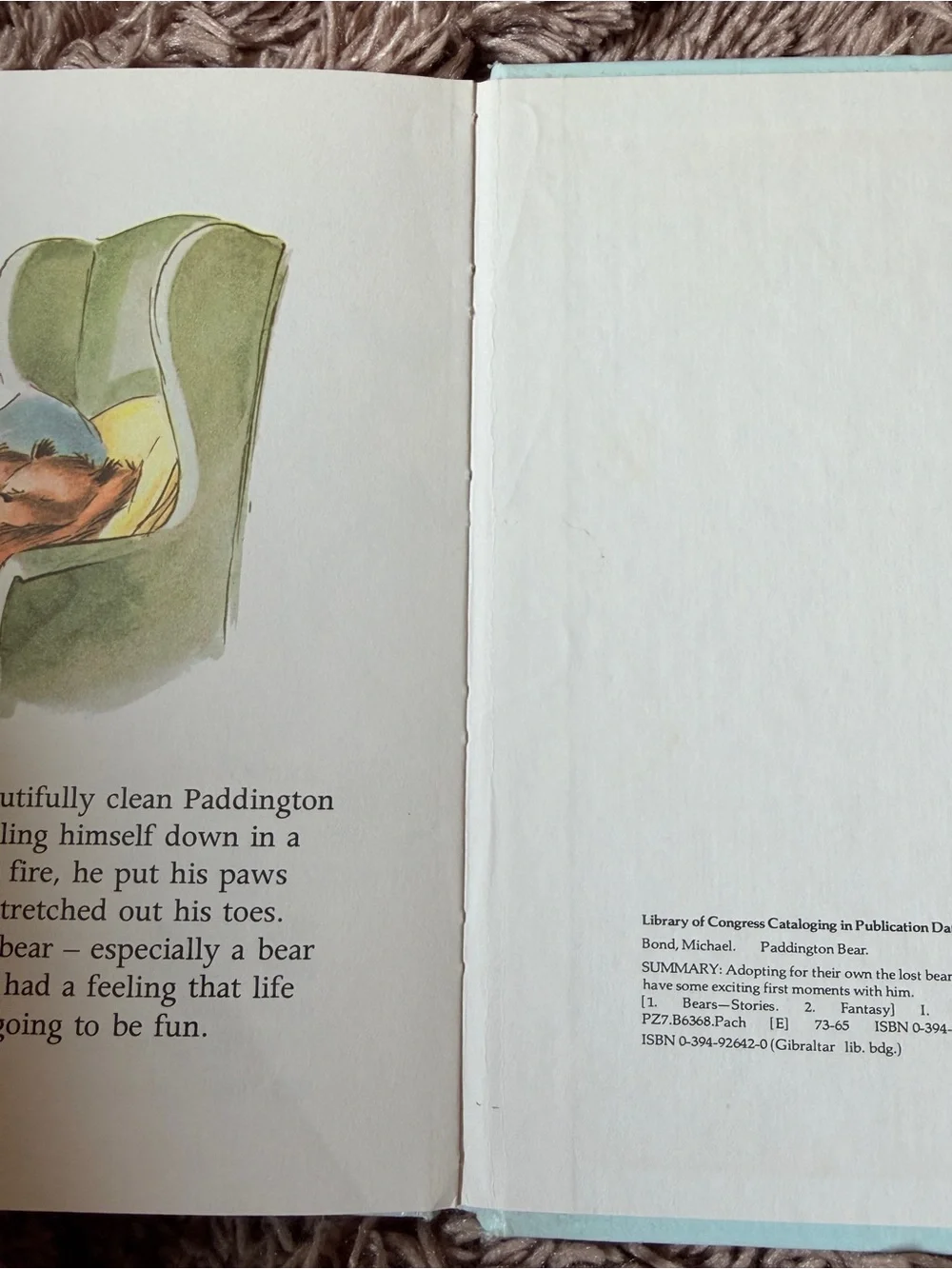 Vintage Paddington Bear 1st American Edition 1973 Michael Bond collectible book